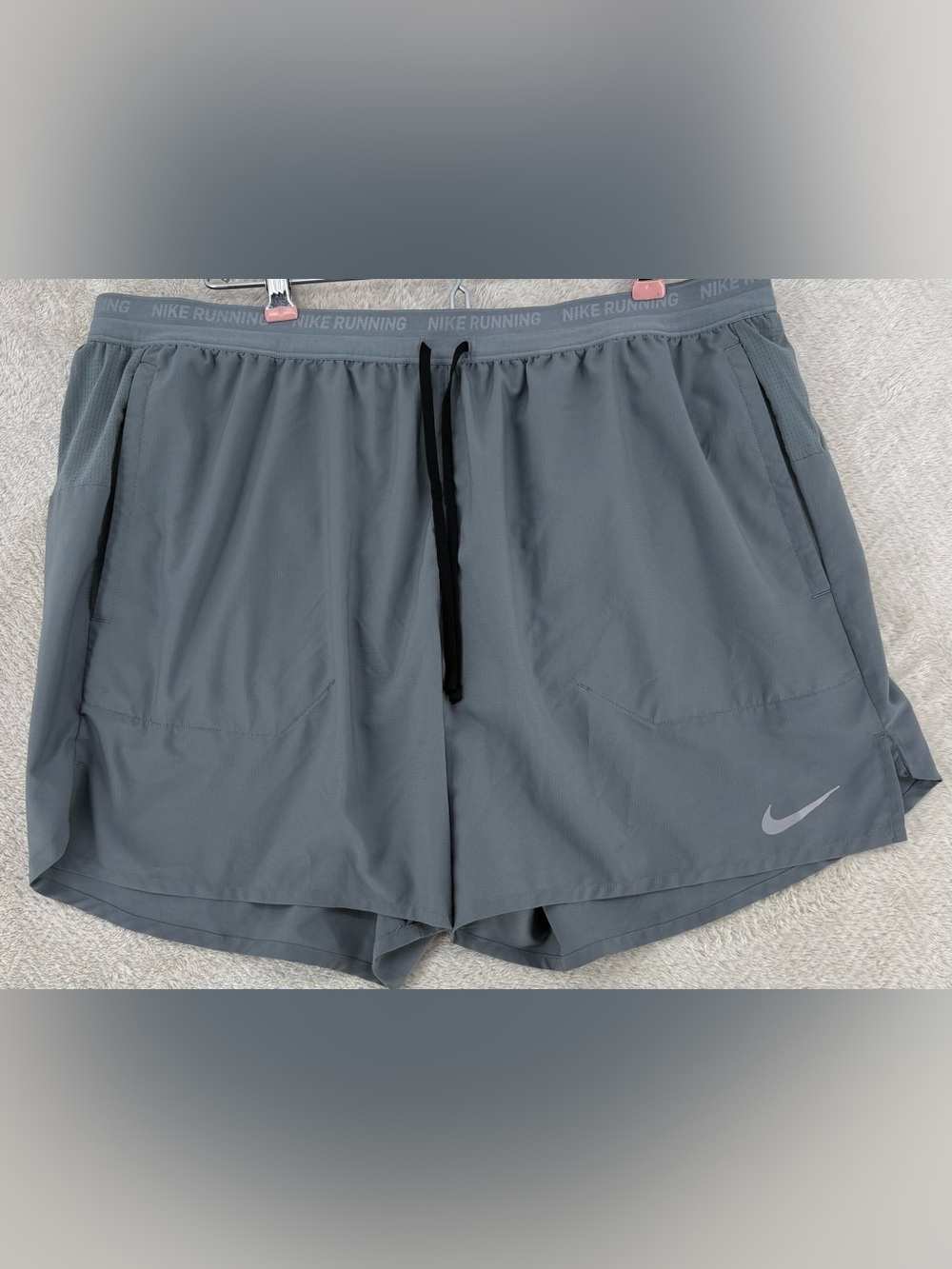 Nike Running Dri-FIT Gray Running Shorts Men's XL Lightweight Athletic Training